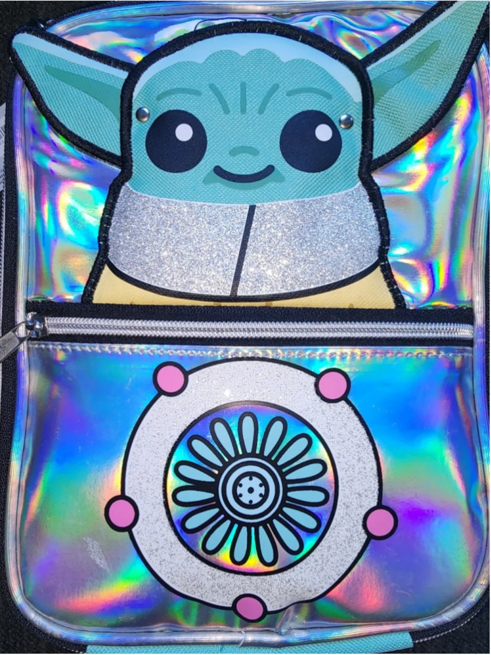 Star Wars Grogu Baby Yoda Holographic Lunch Box Bag Set Complete & Accessories